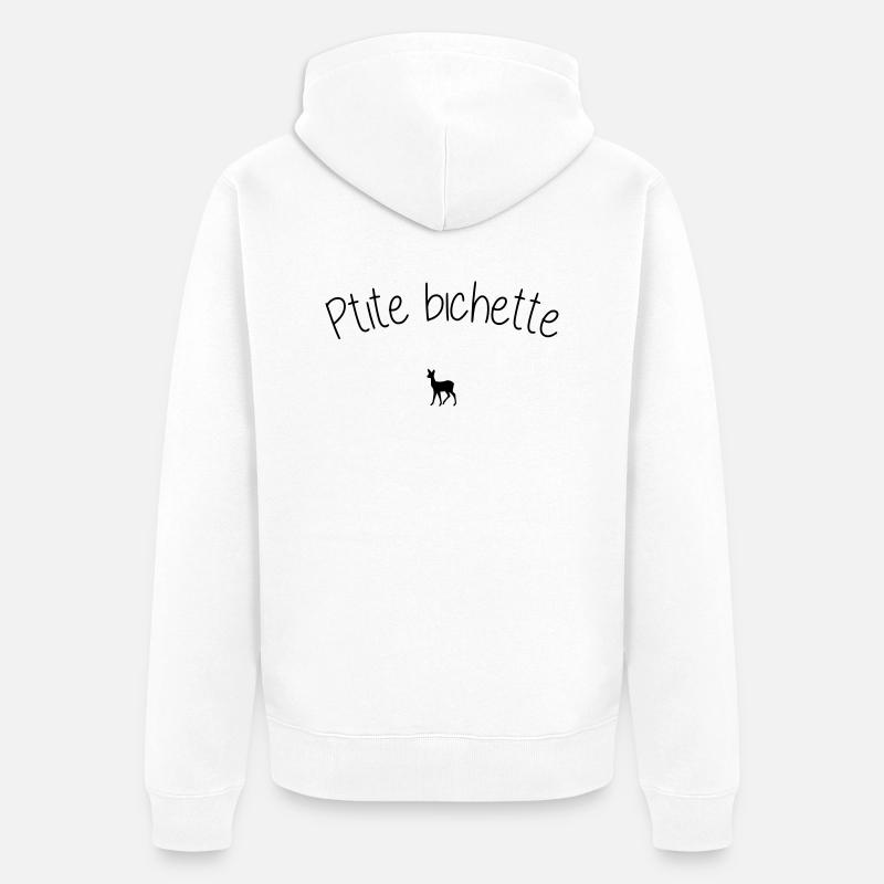 ptite bichette - Veste à capuche bio Premium Unisexe - blanc