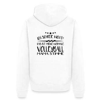 Ich schreie nicht Volleyball - Unisex Premium Bio Zip Hoodie - Weiß - Hinten - Thijin (182cm)