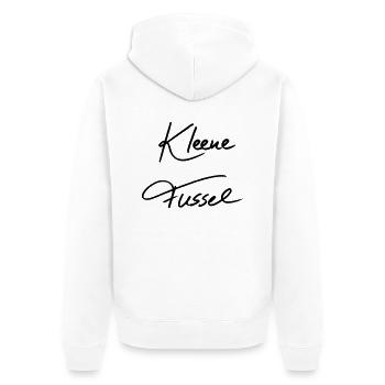 Kleene Fussel - Unisex Premium Bio Zip Hoodie - Weiß - Hinten - Thijin (182cm)