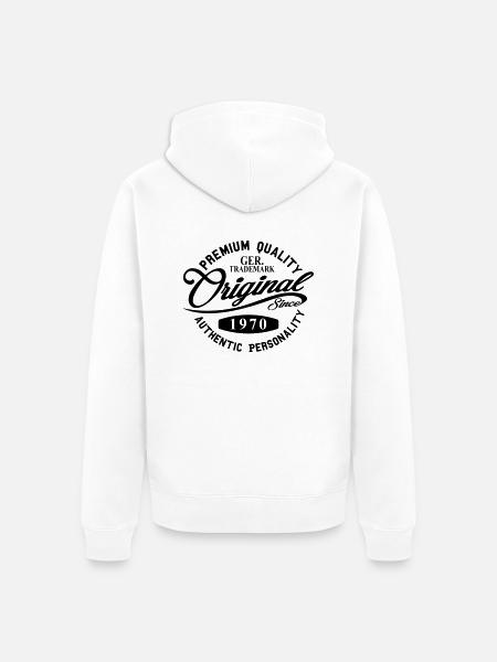 Original Since 1970 - Unisex Premium Bio Zip Hoodie - Weiß