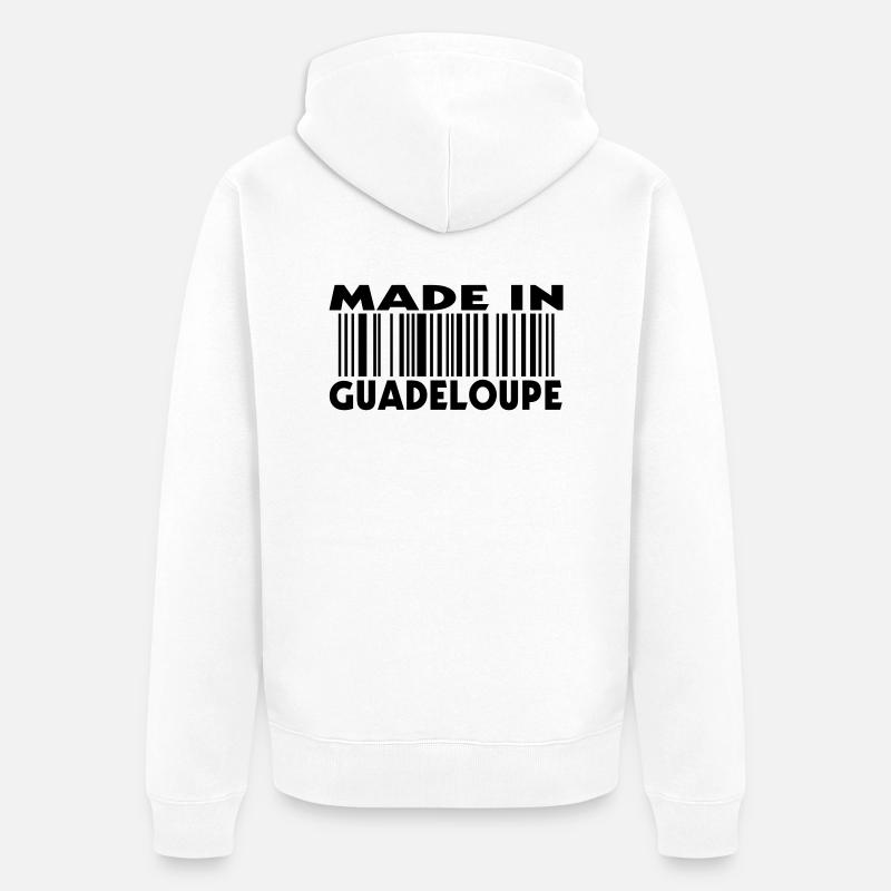 made in GUADELOUPE (1c) - Veste à capuche bio Premium Unisexe - blanc
