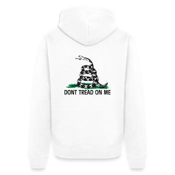 Gadsden Flag - Unisex Premium Bio Zip Hoodie - Weiß - Hinten - Thijin (182cm)