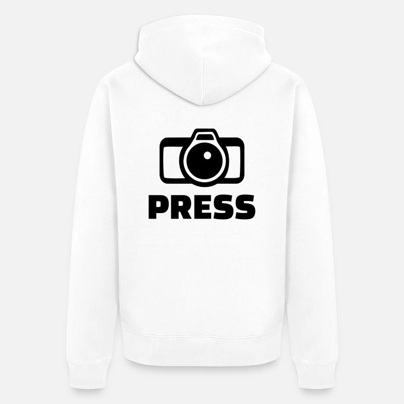 Press - Veste à capuche bio Premium Unisexe - blanc