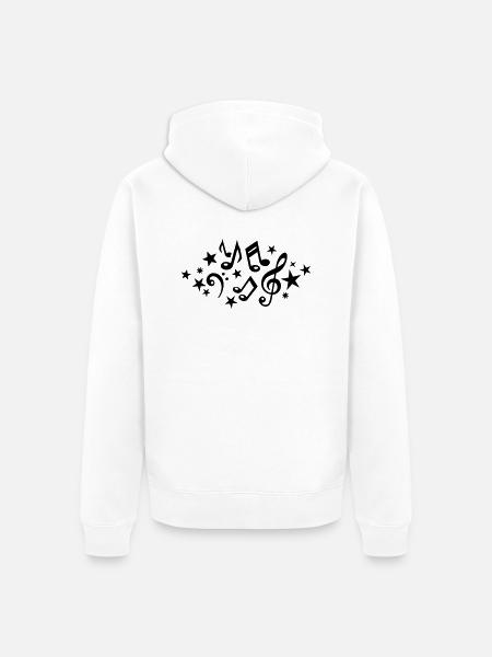 Notes - Unisex Premium Organic Zip Hoodie - white