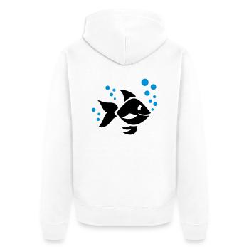 Poisson - Veste à capuche bio Premium Unisexe - blanc - Dos - Thijin (182cm)