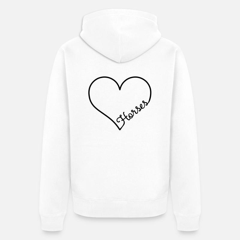 Cheval - Veste à capuche bio Premium Unisexe - blanc