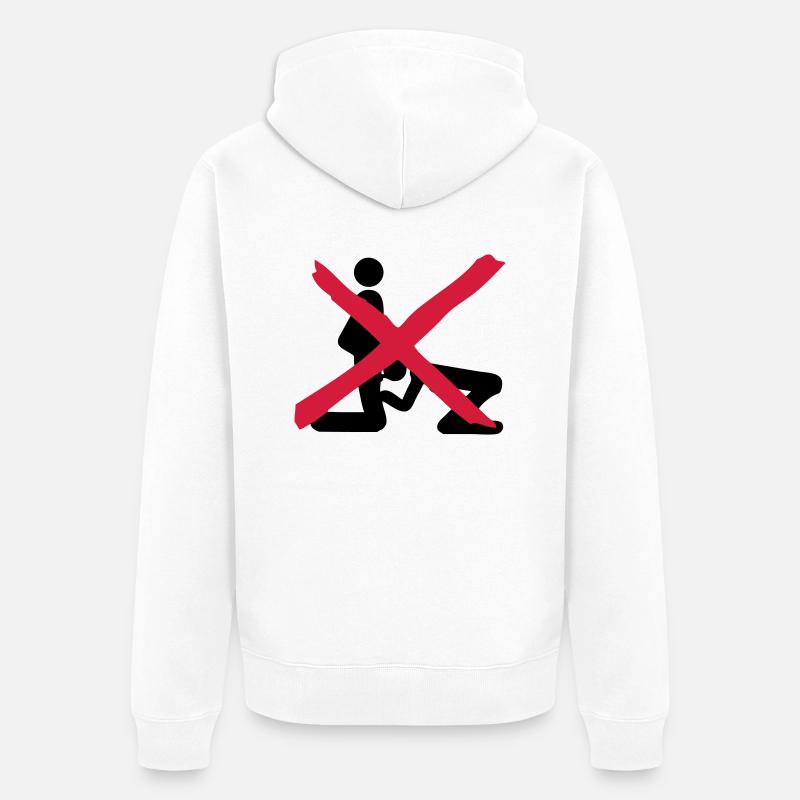 verbotene liebe oralsex icon - Veste à capuche bio Premium Unisexe - blanc