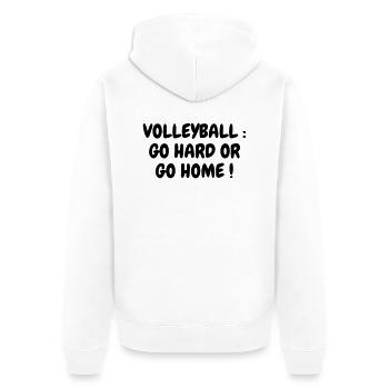 Volleyball - Volley Ball - Volley-Ball - Sport - Veste à capuche bio Premium Unisexe - blanc - Dos - Thijin (182cm)