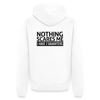 daughters - Unisex Premium Organic Zip Hoodie - white - Back - Thijin (182cm)