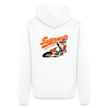 Supermoto Racing - Supermotard - Veste à capuche bio Premium Unisexe - blanc - Dos - Thijin (182cm)