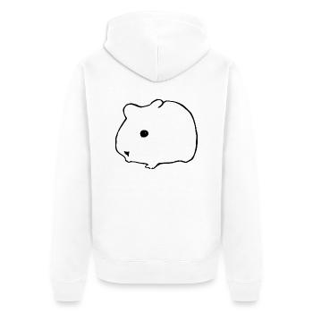 Hamster mignon animal rongeur animaux drôle animal 1 - Veste à capuche bio Premium Unisexe - blanc - Dos - Thijin (182cm)