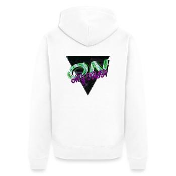 hiking calligraphic cool present idea attitude - Unisex Premium Organic Zip Hoodie - white - Back - Thijin (182cm)