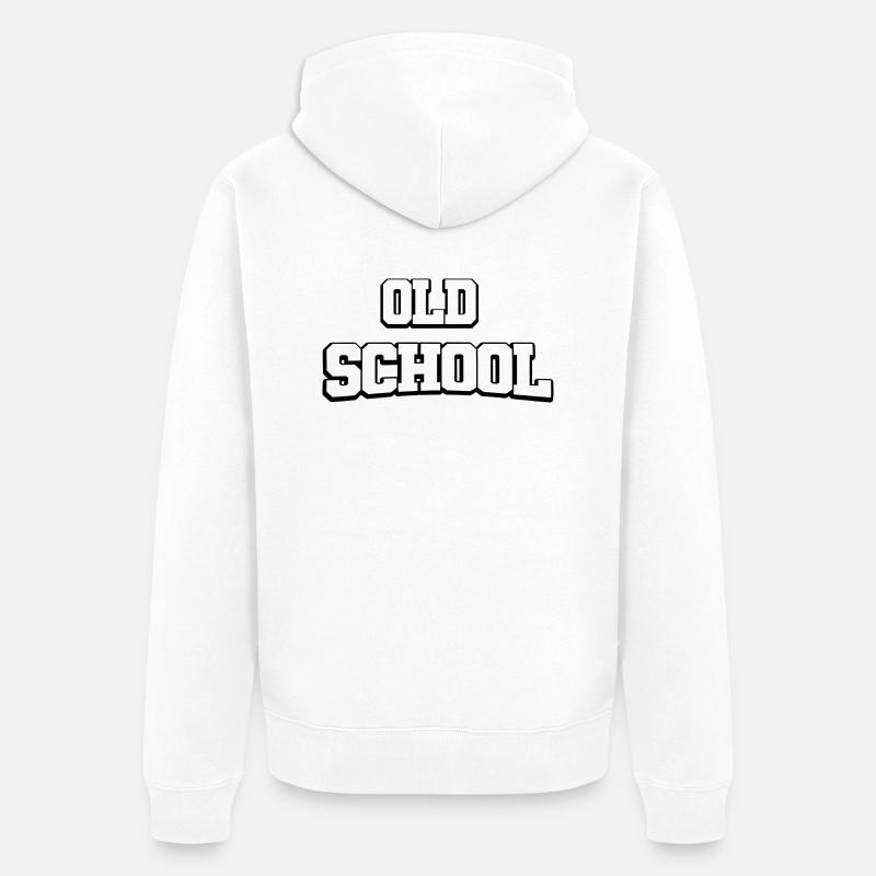 Design à l’ancienne - Veste à capuche bio Premium Unisexe - blanc