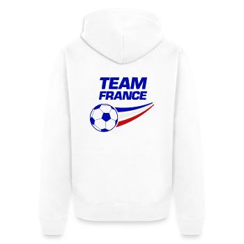 Equipe de France Football - Veste à capuche bio Premium Unisexe - blanc - Dos - Thijin (182cm)