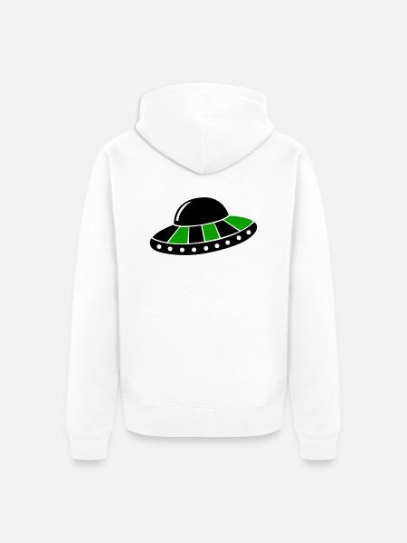 UFO - Unisex Premium Organic Zip Hoodie - white