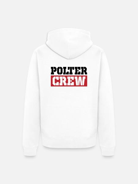 Polter Crew - Unisex Premium Bio Zip Hoodie - Weiß