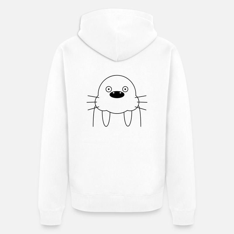 Morse - Veste à capuche bio Premium Unisexe - blanc