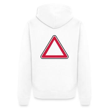 Attention panel - Unisex Premium Organic Zip Hoodie - white - Back - Thijin (182cm)