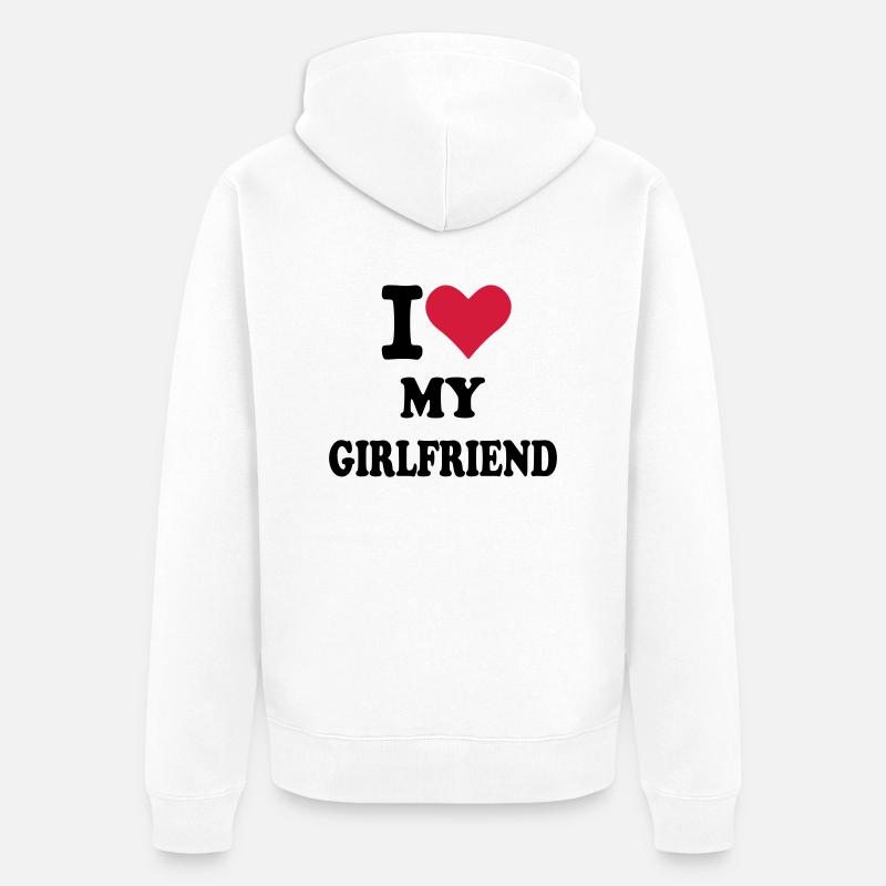 Girlfriend - Veste à capuche bio Premium Unisexe - blanc