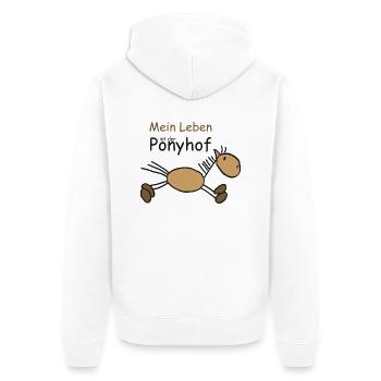 Ma vie est le poney - Veste à capuche bio Premium Unisexe - blanc - Dos - Thijin (182cm)