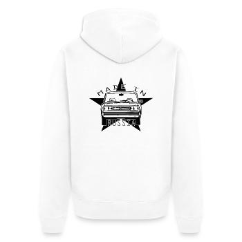 Lada Nova Riva 2105 1500 Signet 2107 Front.png - Unisex Premium Bio Zip Hoodie - Weiß - Hinten - Thijin (182cm)