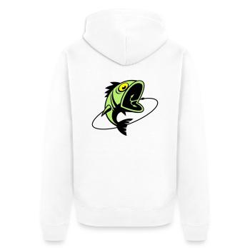 VL107B_BigFish_3c - Unisex Premium Bio Zip Hoodie - Weiß - Hinten - Thijin (182cm)