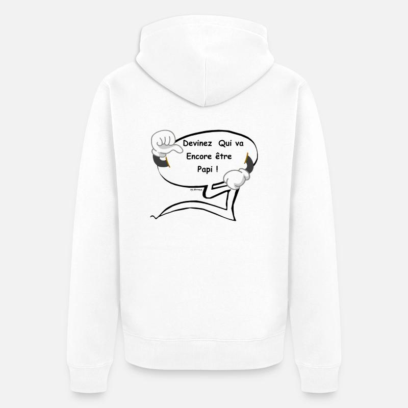 Encore Papi - Veste à capuche bio Premium Unisexe - blanc