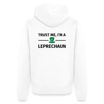 Trust Me I'm a Leprechaun - Unisex Premium Bio Zip Hoodie - Weiß - Hinten - Thijin (182cm)