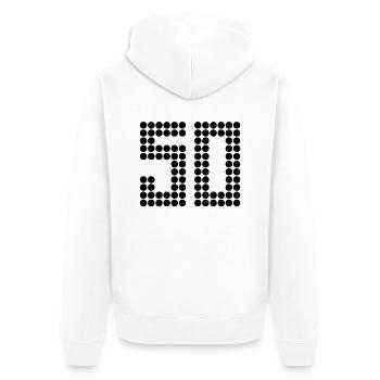 50 - Unisex Premium Organic Zip Hoodie - white - Back - Thijin (182cm)