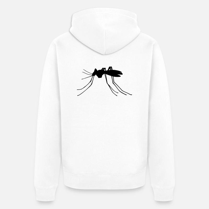 Stechmücke - Unisex Premium Bio Zip Hoodie - Weiß