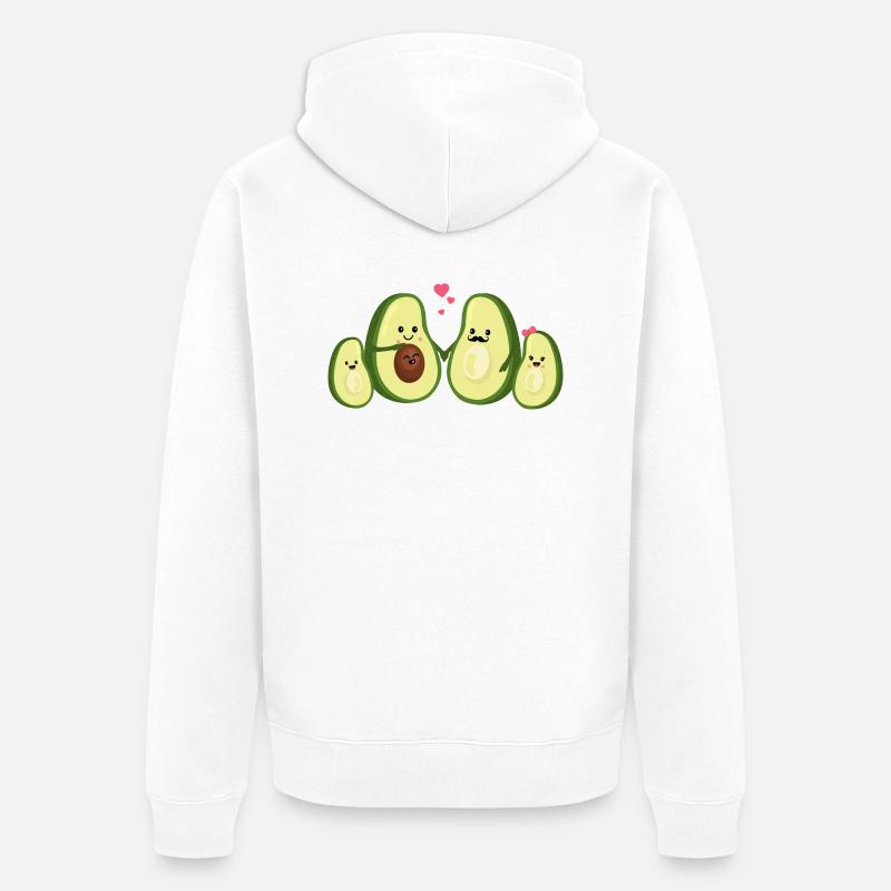 Avocat famille - grossesse - drôle - bébé - Veste à capuche bio Premium Unisexe - blanc