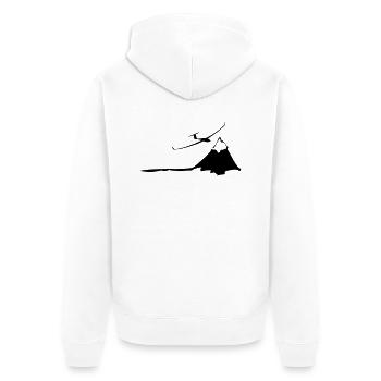 segelflugzeug - Unisex Premium Bio Zip Hoodie - Weiß - Hinten - Thijin (182cm)