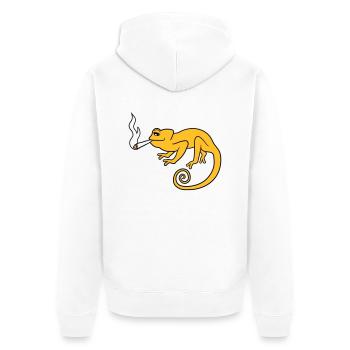 fumer joint cannabis kiffer cannabis chanvre cannabis dro - Veste à capuche bio Premium Unisexe - blanc - Dos - Thijin (182cm)