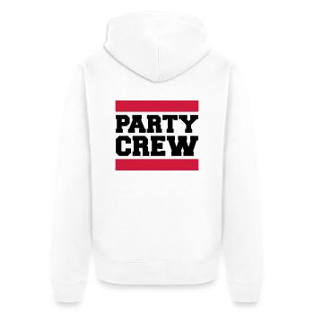 Party Crew Design - Unisex Premium Organic Zip Hoodie - white - Back - Thijin (182cm)