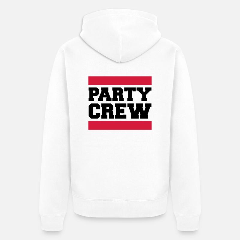 Party Crew Design - Veste à capuche bio Premium Unisexe - blanc