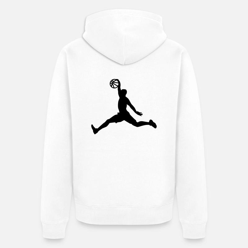 Basketball - Veste à capuche bio Premium Unisexe - blanc