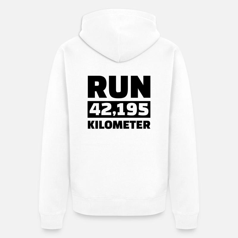 Marathon - Veste à capuche bio Premium Unisexe - blanc