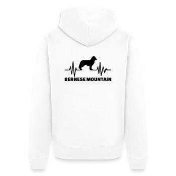 Bernese Mountain - Unisex Premium Organic Zip Hoodie - white - Back - Thijin (182cm)