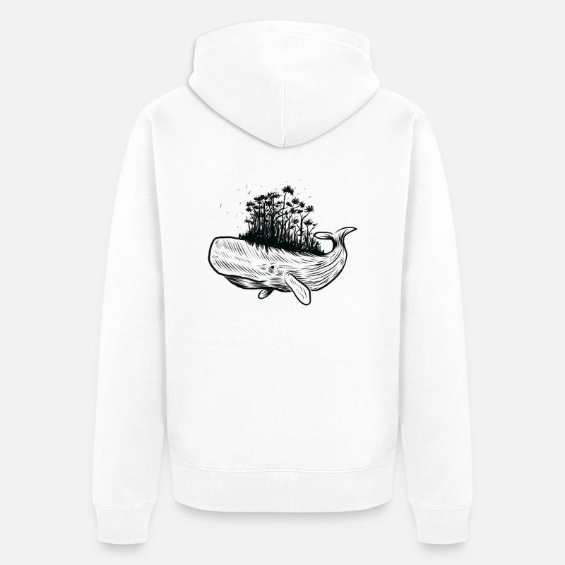 Walwald - Unisex Premium Bio Zip Hoodie - Weiß