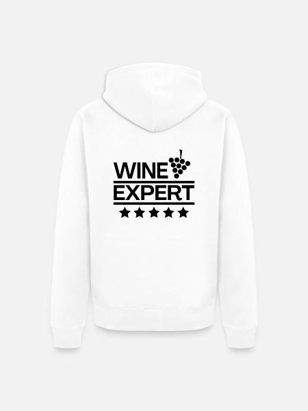 Wine Expert Sommelier - Unisex Premium Organic Zip Hoodie - white