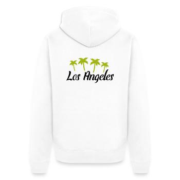 los angeles - Unisex Premium Bio Zip Hoodie - Weiß - Hinten - Thijin (182cm)