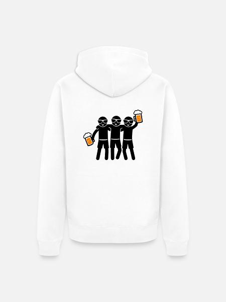 Party Team Beer Group - Unisex Premium Organic Zip Hoodie - white
