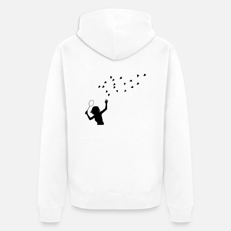 badminton - Veste à capuche bio Premium Unisexe - blanc