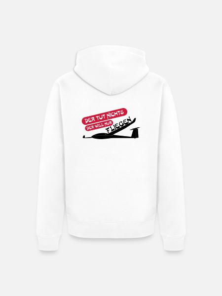 nur fliegen - Unisex Premium Bio Zip Hoodie - Weiß
