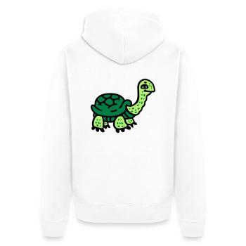 Tortue 3 - Veste à capuche bio Premium Unisexe - blanc - Dos - Thijin (182cm)