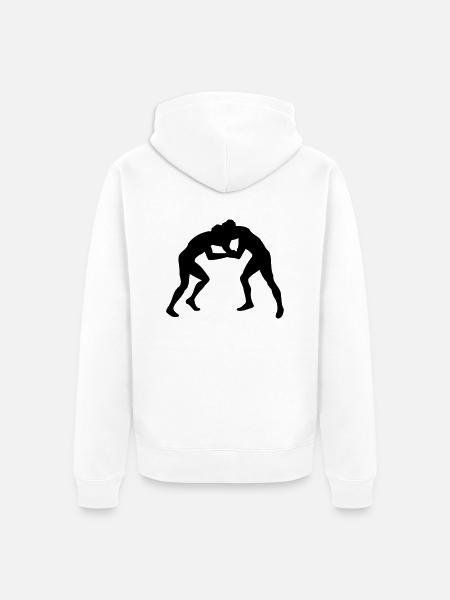 wrestling sport - Unisex Premium Bio Zip Hoodie - Weiß