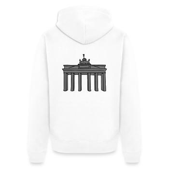 Porte de Brandebourg a Berlín 2 - Veste à capuche bio Premium Unisexe - blanc - Dos - Thijin (182cm)