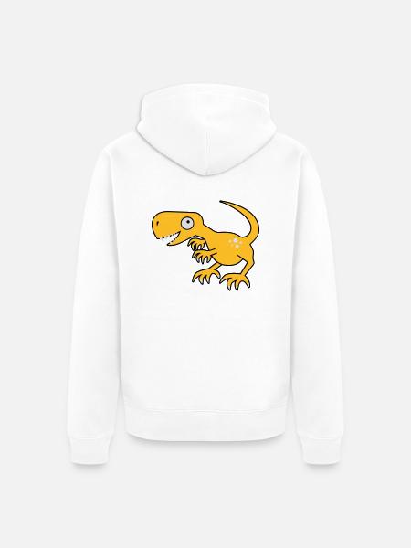 Dinosaurier - T-Rex - Unisex Premium Bio Zip Hoodie - Weiß