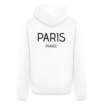 Paris - Veste à capuche bio Premium Unisexe - blanc - Dos - Thijin (182cm)