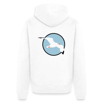 moewe_b - Veste à capuche bio Premium Unisexe - blanc - Dos - Thijin (182cm)